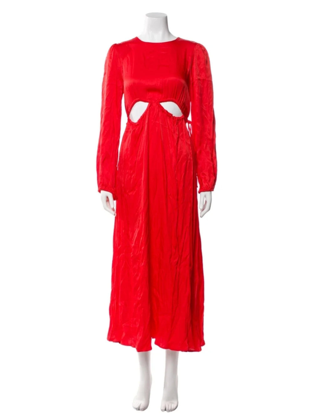 Farm Rio Red Crew Neck Cutout Maxi Dress - Size Small